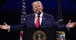 Trump speaks after hours-long delay for Freedom 250 event due to severe weather