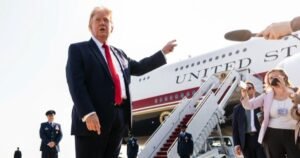 Trump takes his first ride aboard a luxury new Air Force One gifted by Qataris