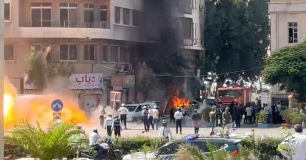French President Emmanuel Macron safe after bomb blasts near his hotel in Damascus