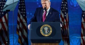 Trump warns of “communist menace” in July Fourth speech at Mount Rushmore