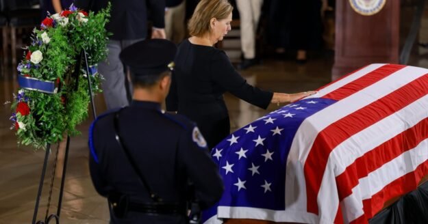 Sen. Lindsey Graham funeral features eulogy by Trump as lawmakers, world leaders pay respects