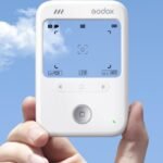 This slim camera has a transparent LCD screen for a viewfinder