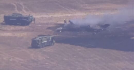 F-35 fighter jet crashes near San Diego Marine Corps base, sparking fire