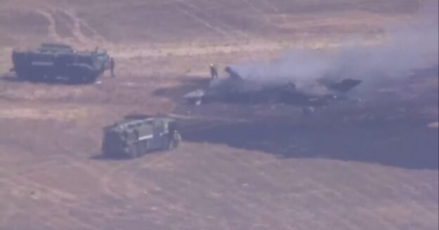 F-35 fighter jet crashes near San Diego Marine Corps base, sparking fire