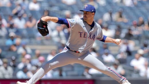 Bryce Miller vs. MacKenzie Gore with Rangers favored and over 7.5