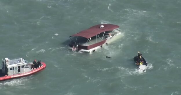 1 dead, 3 missing after boat sinks near Alcatraz Island in San Francisco Bay, authorities say