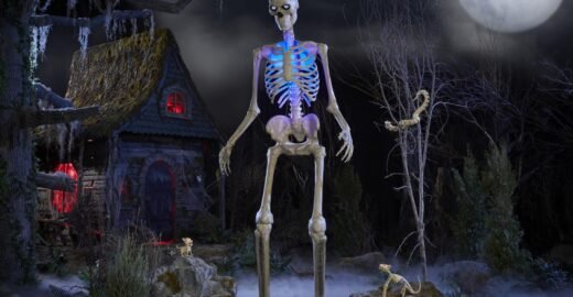 Home Depot’s viral 12-foot skeleton now talks