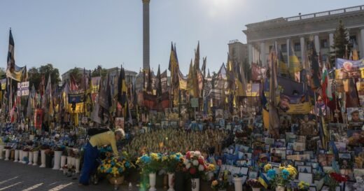 As Ukraine’s allies gather for big anniversary, one key backer is absent