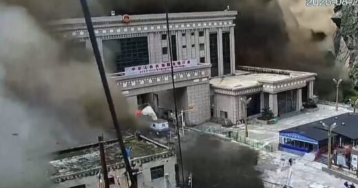 Videos show crushing walls of water overtake buildings and bridges on Nepal-Tibet border