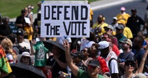 Thousands march in Washington for Defend the Vote rally