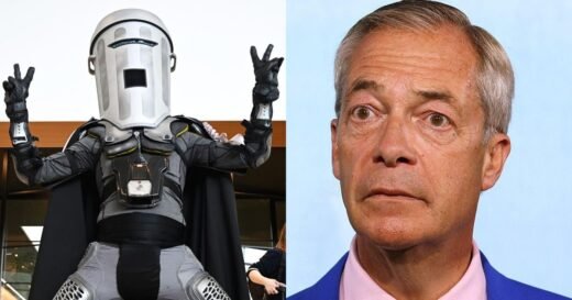 United Kingdom's Nigel Farage wins special election against trash can-themed opponent, Count Binface