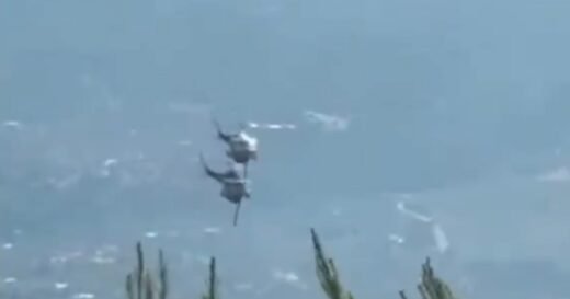 Video captures midair collision of Greek firefighting helicopters