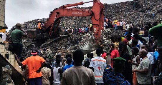 Dozens killed after rain triggers landslide at a landfill in Guinea