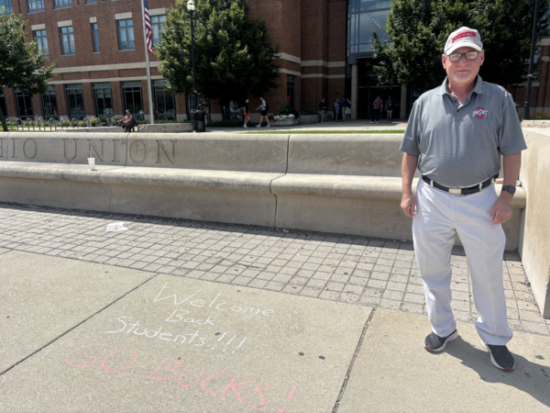 State Senator Chalks Sidewalk at Ohio State, Protesting Ban