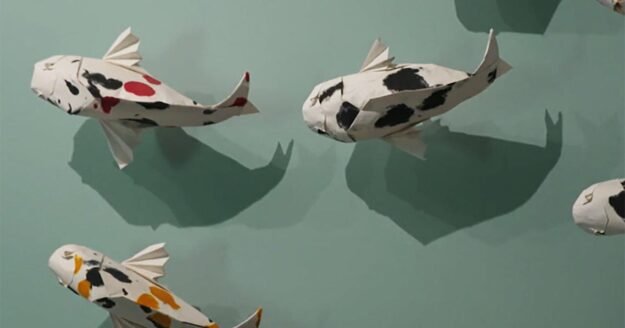 From the ashes arise origami koi