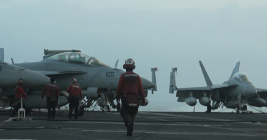 An exclusive look aboard the USS George Washington in its crucial role in the Iran war