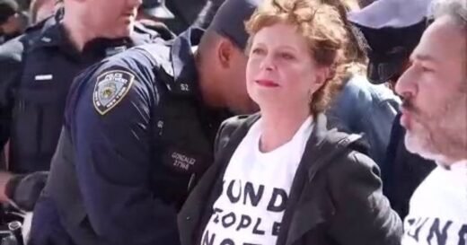 Susan Sarandon among hundreds protesting Netanyahu’s speech outside the U.N.