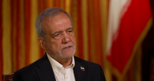 Iranian President Masoud Pezeshkian talks about proposal to reopen Strait of Hormuz, says Iran would allow nuclear inspectors