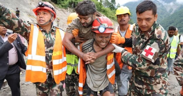 2 trapped workers rescued from Nepal hydropower tunnel 9 days after floods