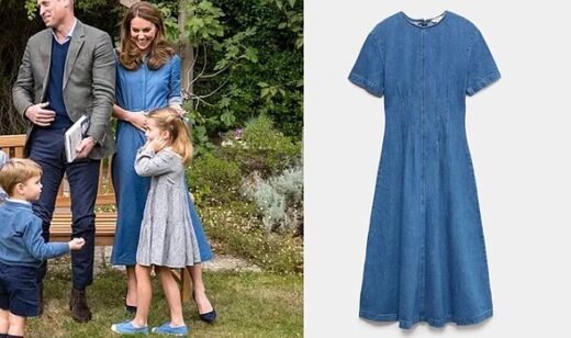 Get Princess Kate's denim dress look with affordable Marks and Spencer's option