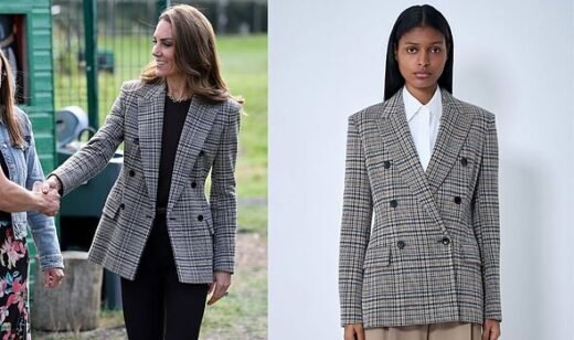 Princess Kate’s grey checked blazer is an autumn must-have – shop the look from £36