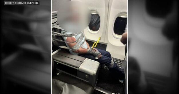 American Airlines passenger duct-taped to seat, plane diverted after mid-flight outburst