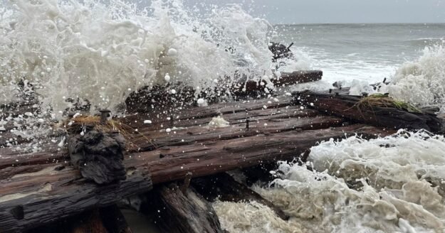Possible 1884 shipwreck exposed by nor’easter on Nantucket: “It’s still there”