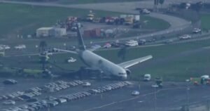 Amazon cargo jet runs off Miami airport runway, crashes into multiple vehicles