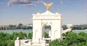 Trump says he agreed to convert triumphal arch into “top grade Military Complex”
