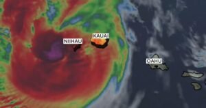 Hurricane Lowell delivers heavy rain, strong winds as it passes by Hawaii