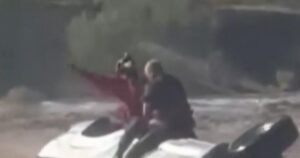 Video shows daring helicopter rescue after Arizona man's truck gets stuck in floodwaters