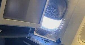 Watch: Images show damage to plane after power bank bursts into flames during flight