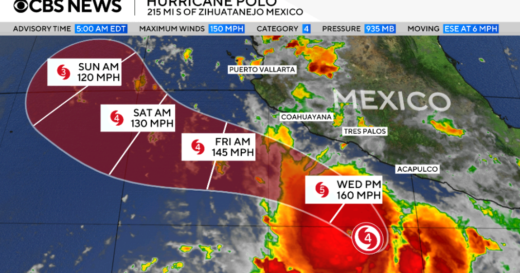 Hurricane Polo grows into Category 5 storm off Mexico, could produce life-threatening flooding