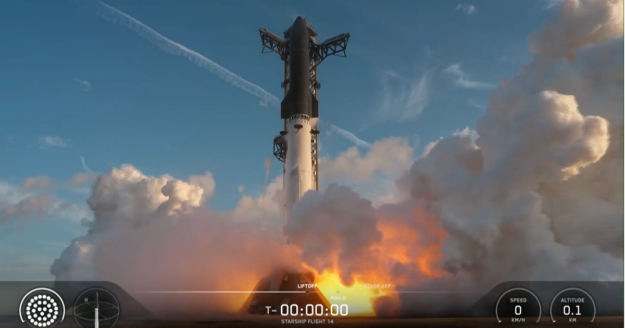 SpaceX launches Starship on giant rocket’s first flight to orbit