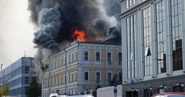 Russian strikes on Ukraine kill at least 7, including woman at Kyiv’s National Academy of Sciences