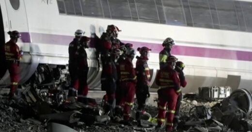 Rescue efforts continue into the night after deadly train collision in Spain