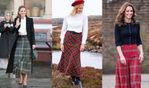 Princess Kate puts tartan skirts back on the map – shop her royal-inspired style from £40