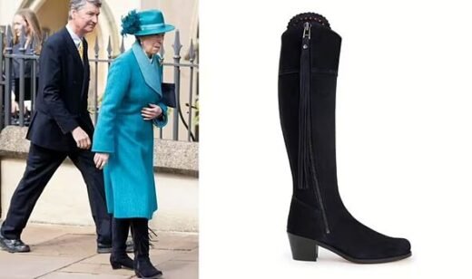 We've found Princess Anne's exact knee-high boots and they're ideal for winter