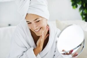 Woman's skin 'looks and feels more lifted' with Olay's new £38 roller now £19 at Boots