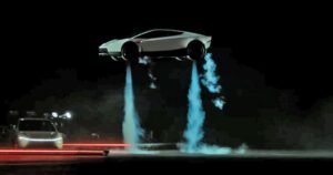Elon Musk shows off ‘flying’ Tesla Roadster after years of delays