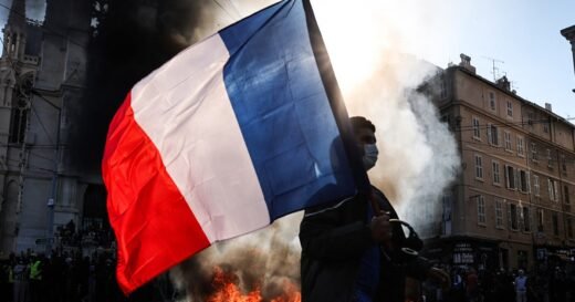 Dramatic images show violent unrest sweeping across France