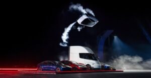 The incredible flying Tesla Roadster is just for show