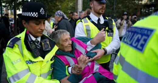 Dozens arrested outside U.S. Embassy in London for supporting pro-Palestinian group