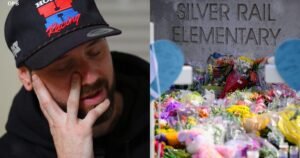 Emotional moments as hero dad describes fear and action in face of school shooting