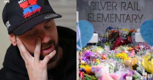 Emotional moments as hero dad describes fear and action in face of school shooting