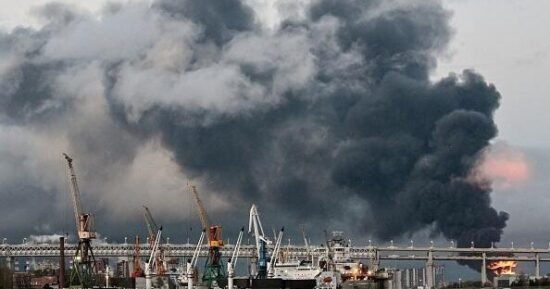 Ukraine launches 1,000 drones at Russia, attacks set St. Petersburg oil facilities ablaze